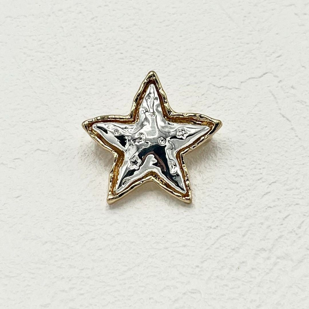 全国送料無料・イイ店 BC028-b シルバーカラー おしゃれ スターデザイン 星 ブローチ アクセサリー