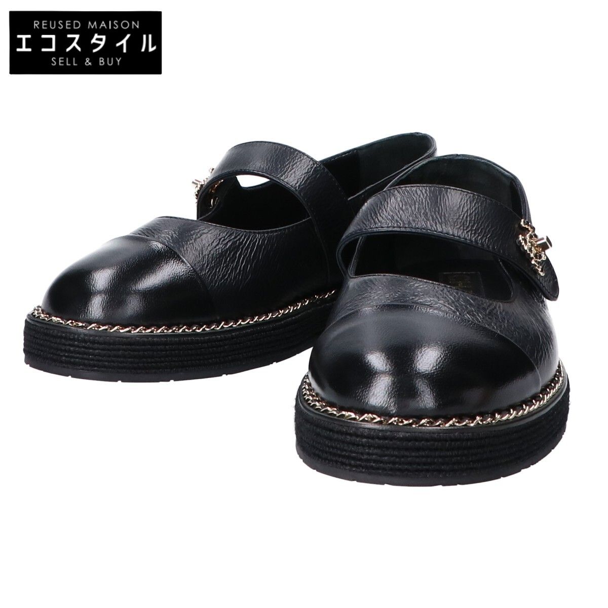 CHANEL ブラック バレエシューズ　パンプス　36C　美品 23P 新品そっくりさん⭐CHANELシャネル バレエシューズ 36C