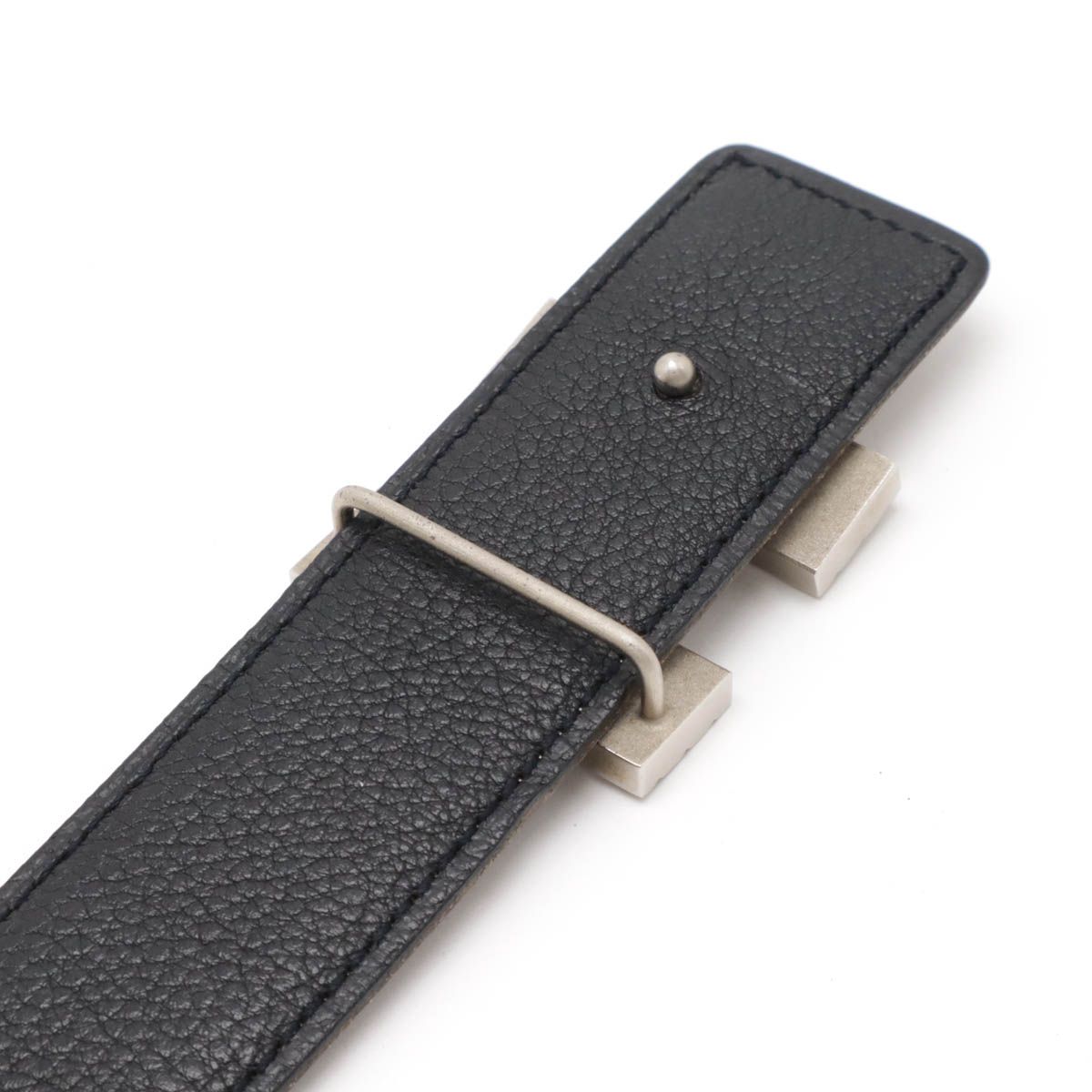 HERMES エルメス Hロゴ ベルト リバーシブル レザー ルージュ