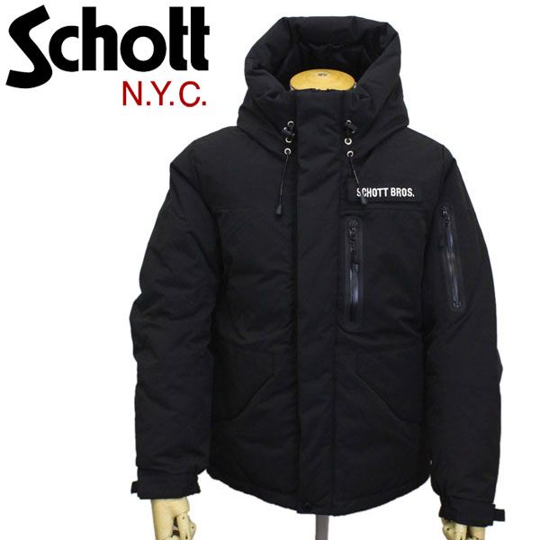 Schott (ショット) 3102063 2TONE DOWN PARKA 2トーン ダウン パーカー 全2色 09BLACK L