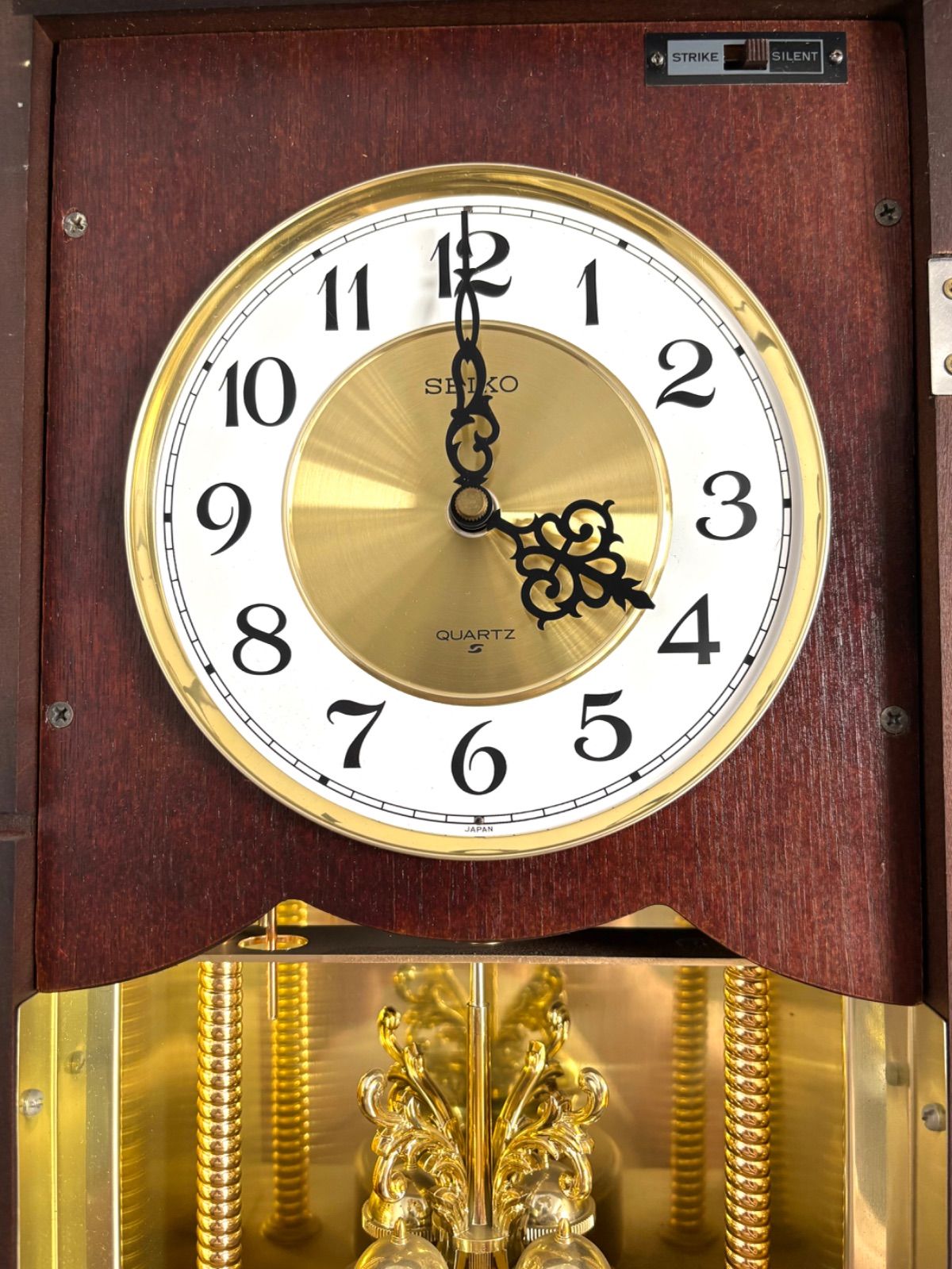 SEIKOセイコー掛け時計日本製QB550B 昭和レトロ