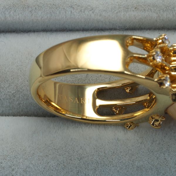 TASAKI タサキ リング ゴールデンパール 真珠 11.3mm ダイヤ