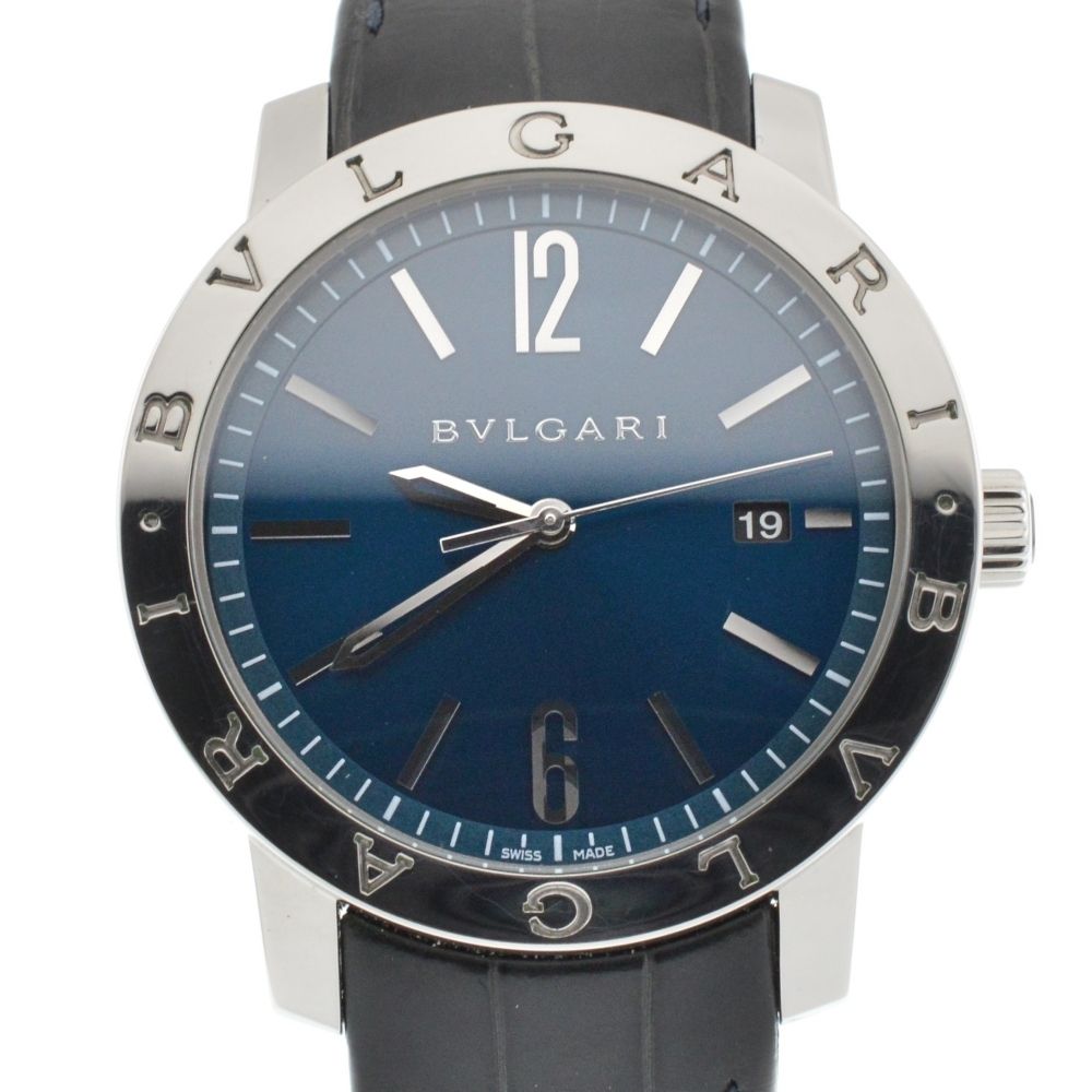 ブルガリ BVLGARI BB41SLD ブルガリブルガリ デイト ブルーダイヤル 自動巻き メンズ I 136918