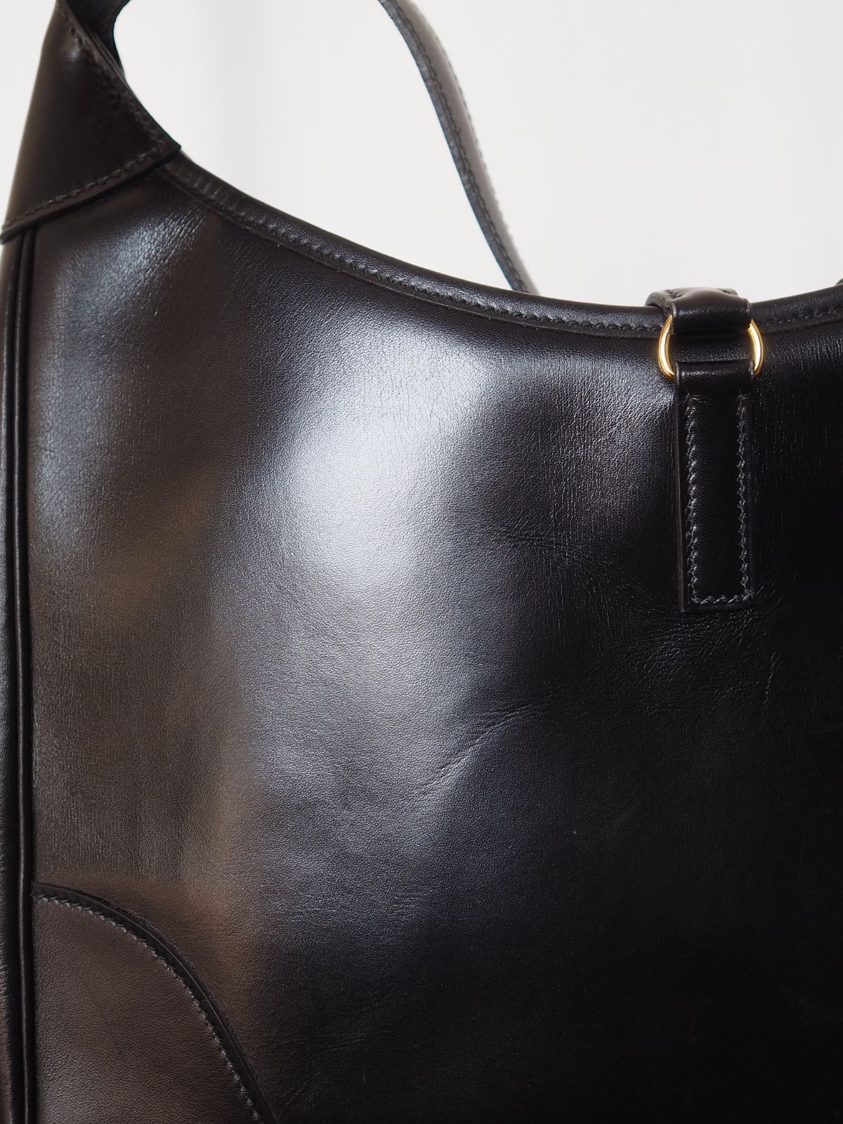 HERMES Trim 31 ショルダーバッグ キャンバス レザー