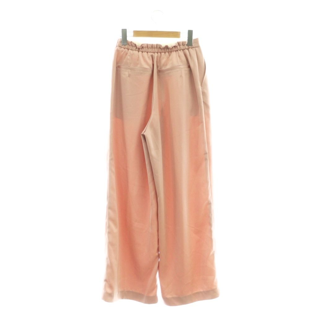 マチャット MACHATT サテンタックパンツ ストレート ジッパーフライ 38