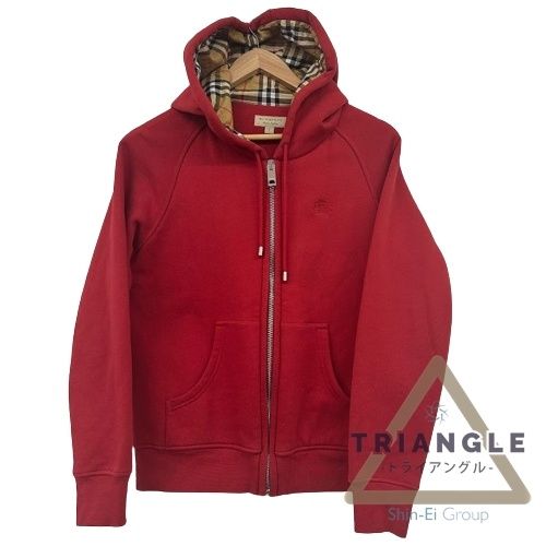 Burberry バーバリー　ジップアップパーカー　ノバチェック　短丈 ♪ Burberry バーバリー ジップアップパーカー サイズS ノバチェック