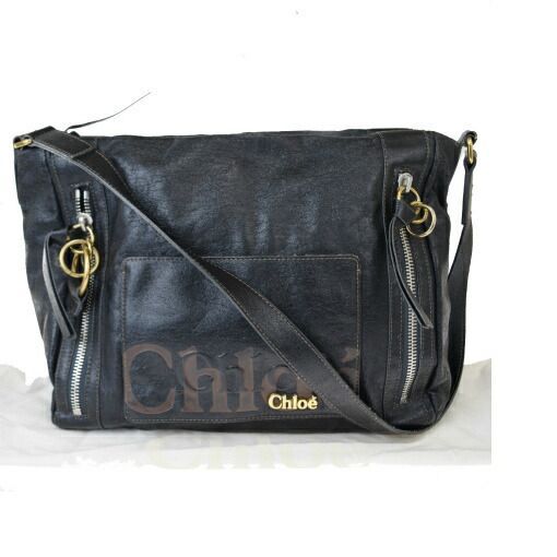 【中古】 クロエ(Chlo&eacute;) エクリプス レザー ショルダーバッグ ブラック 06GB239