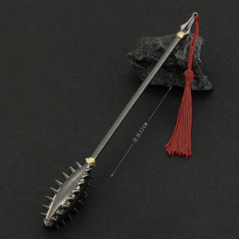 水滸伝 武将 英雄 好漢 武器 秦明 狼牙棒 全長 22cm