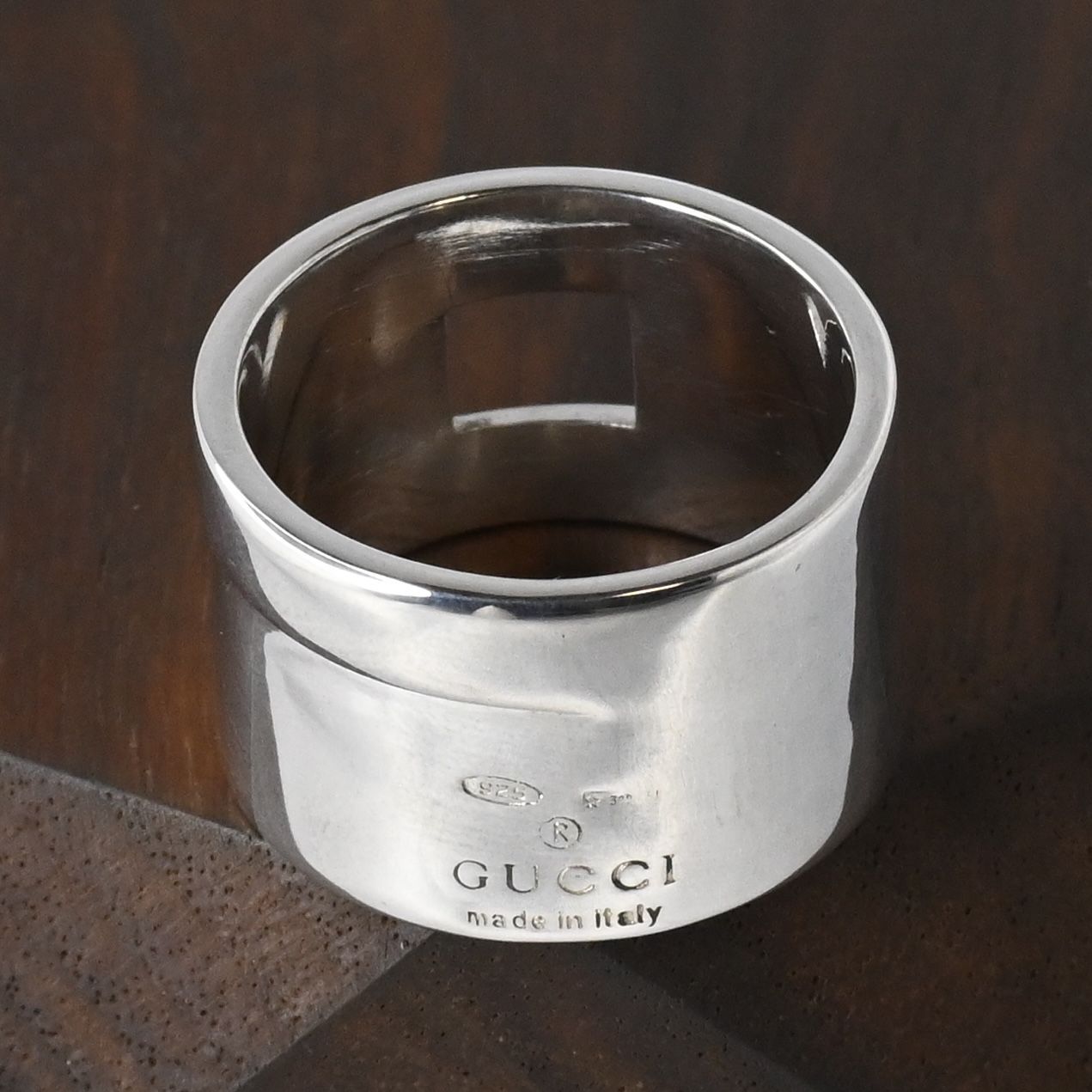 研磨済】美品 90's オールドグッチ GUCCI HEAVY BAND G RING
