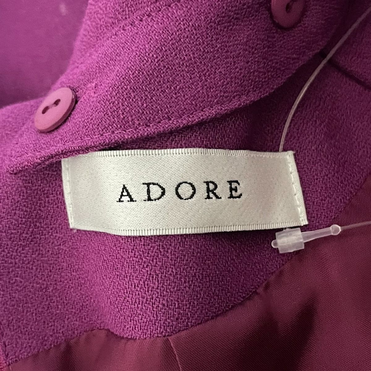 ADORE(アドーア) ワンピース サイズ38 M レディース美品 - 531-9240902 ピンク 長袖/ひざ丈/ウールアムンゼンボウタイワンピース