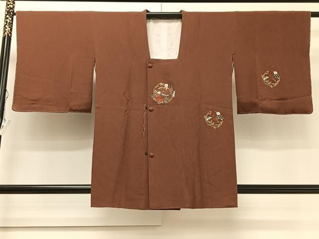 平和屋着物＃道中着 雲重ね松竹梅文 ロング丈 正絹 逸品 CAAT5764id