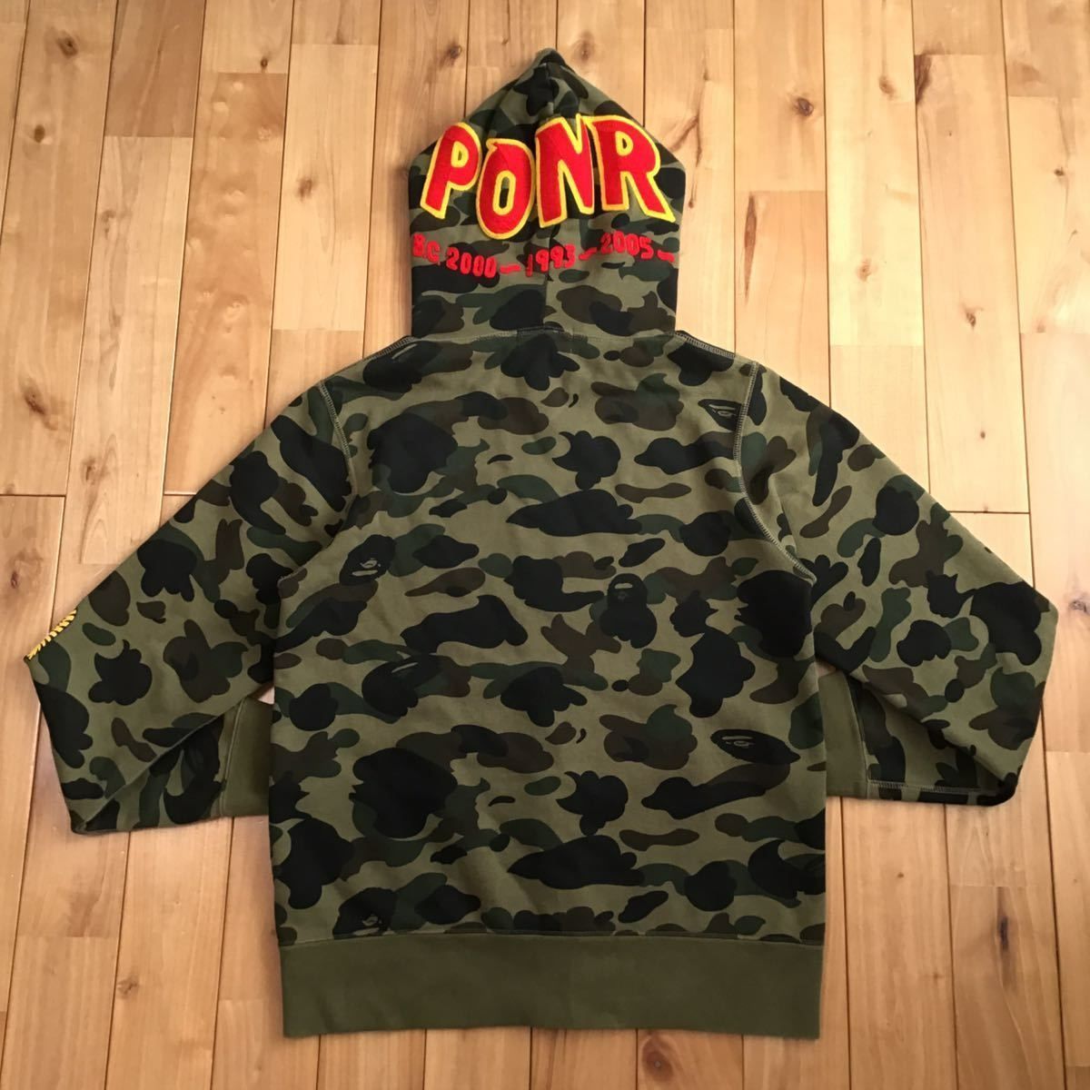 1st camo green シャーク パーカー Mサイズ shark full zip hoodie a