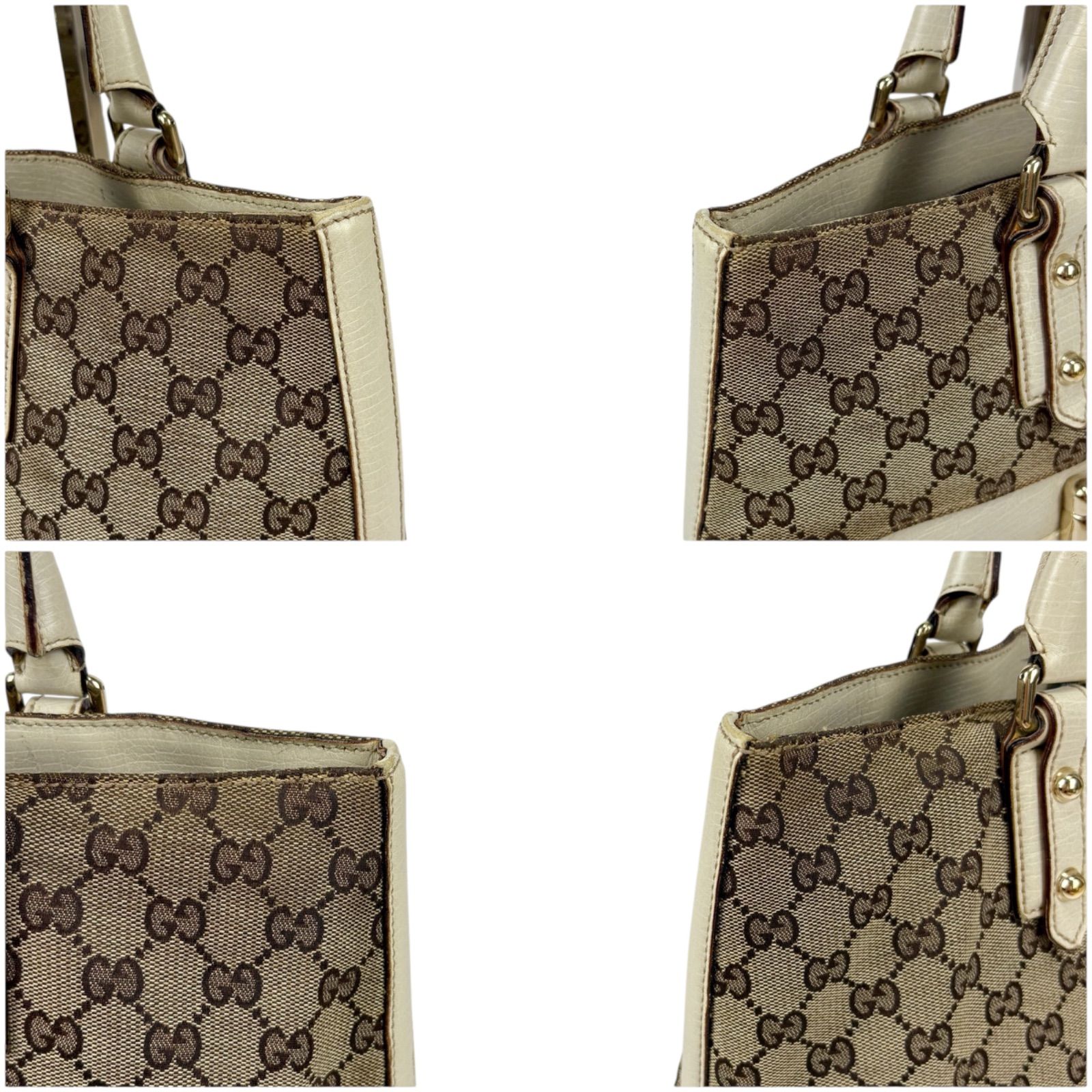 GUCCI グッチ トートバッグ ハスラービット ホースビット GGキャンバス 