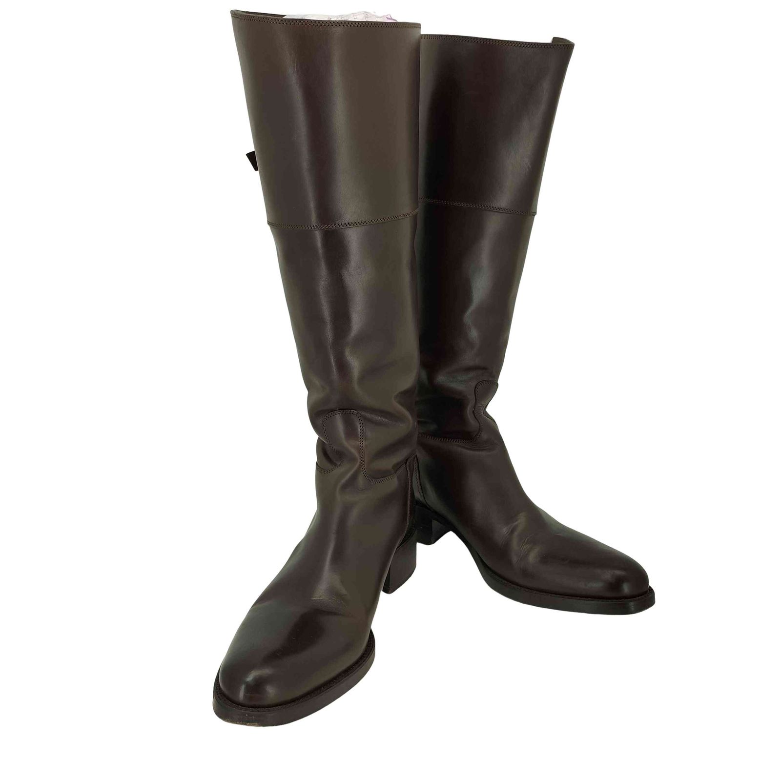 サルトル SARTORE バックジップ レザーロングブーツ レディース 37