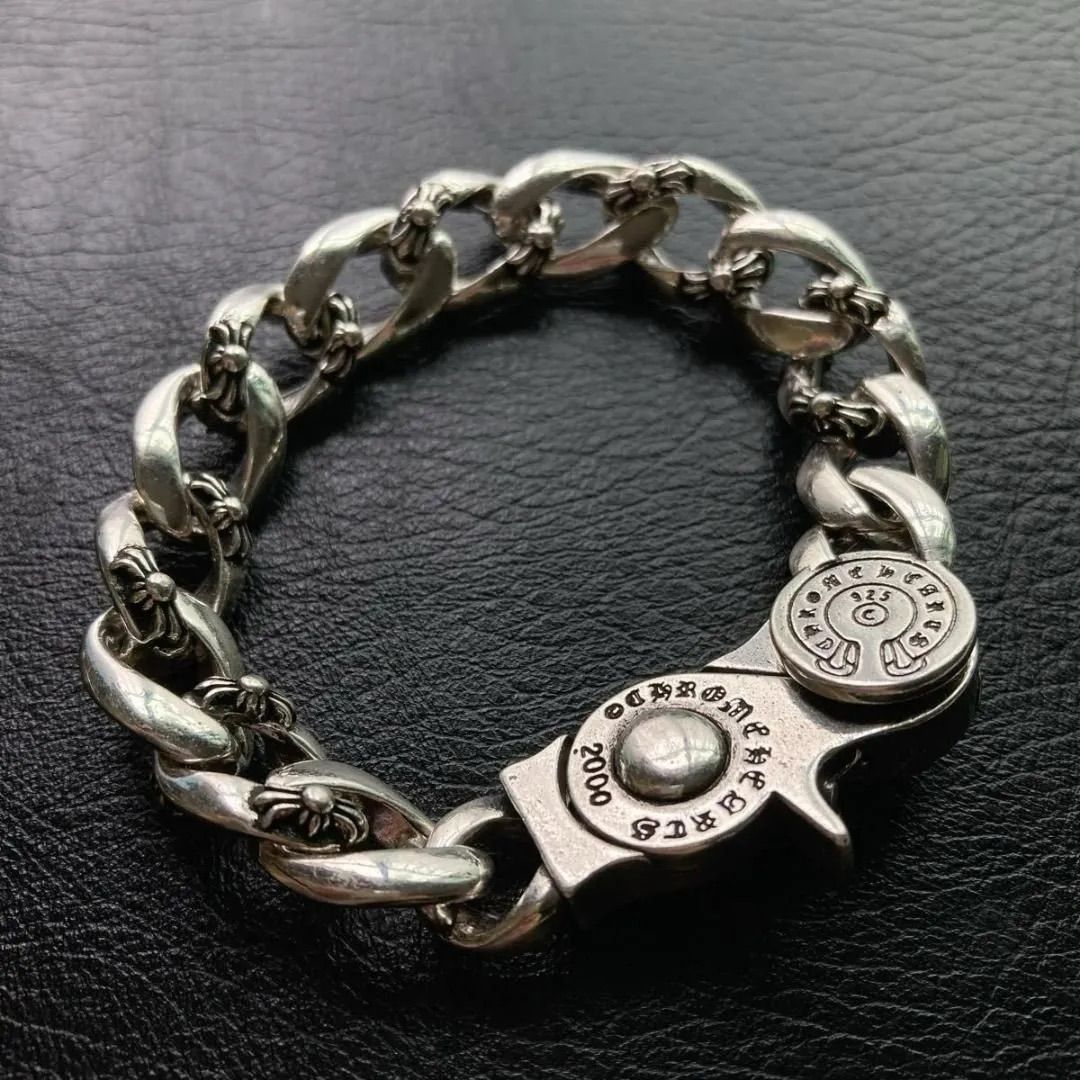 ブレスレット 「SILVER925コーティング」メタルアンカー＆サークル