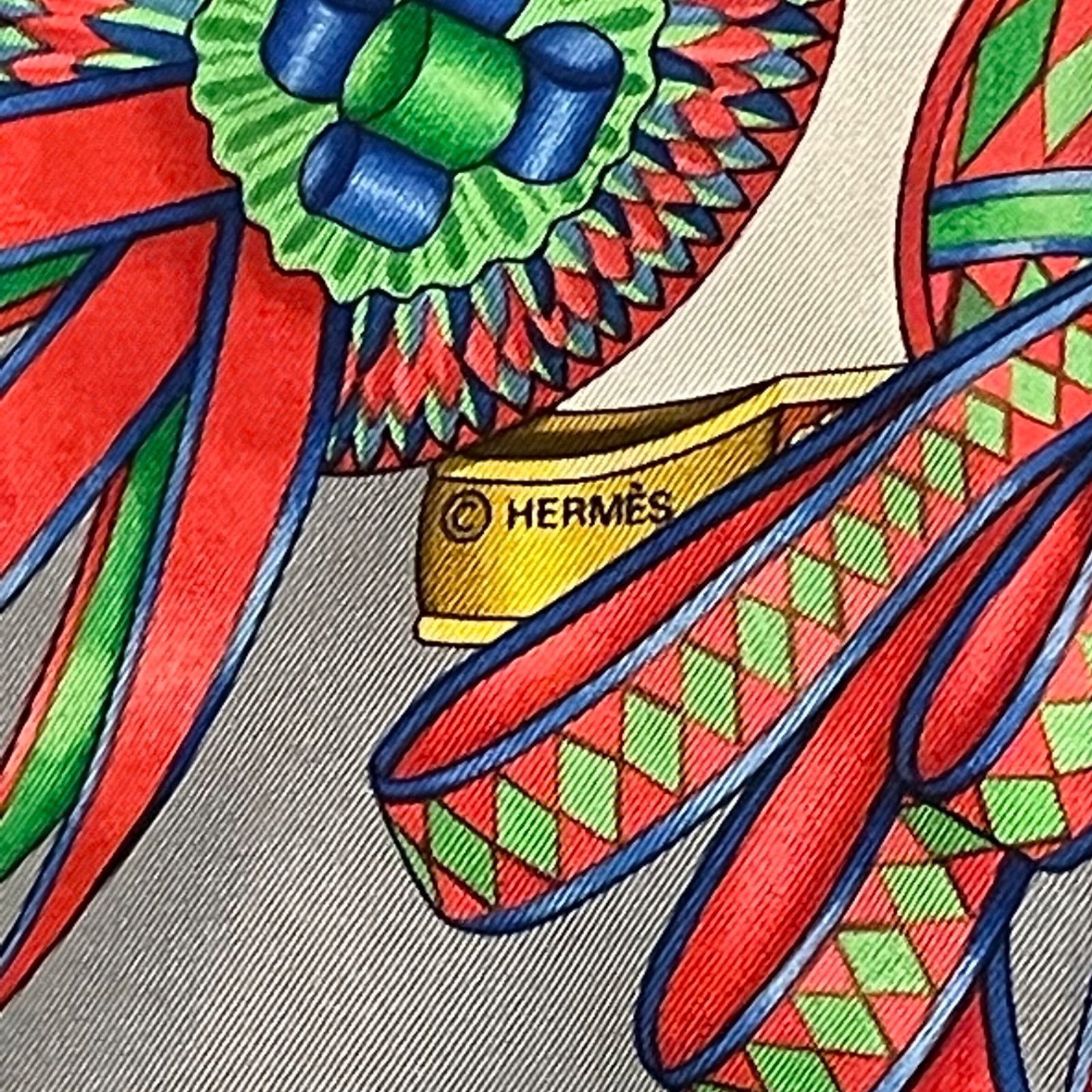 箱付きタグ無し】HERMES(エルメス)カレ90 馬のリボン スカーフ-