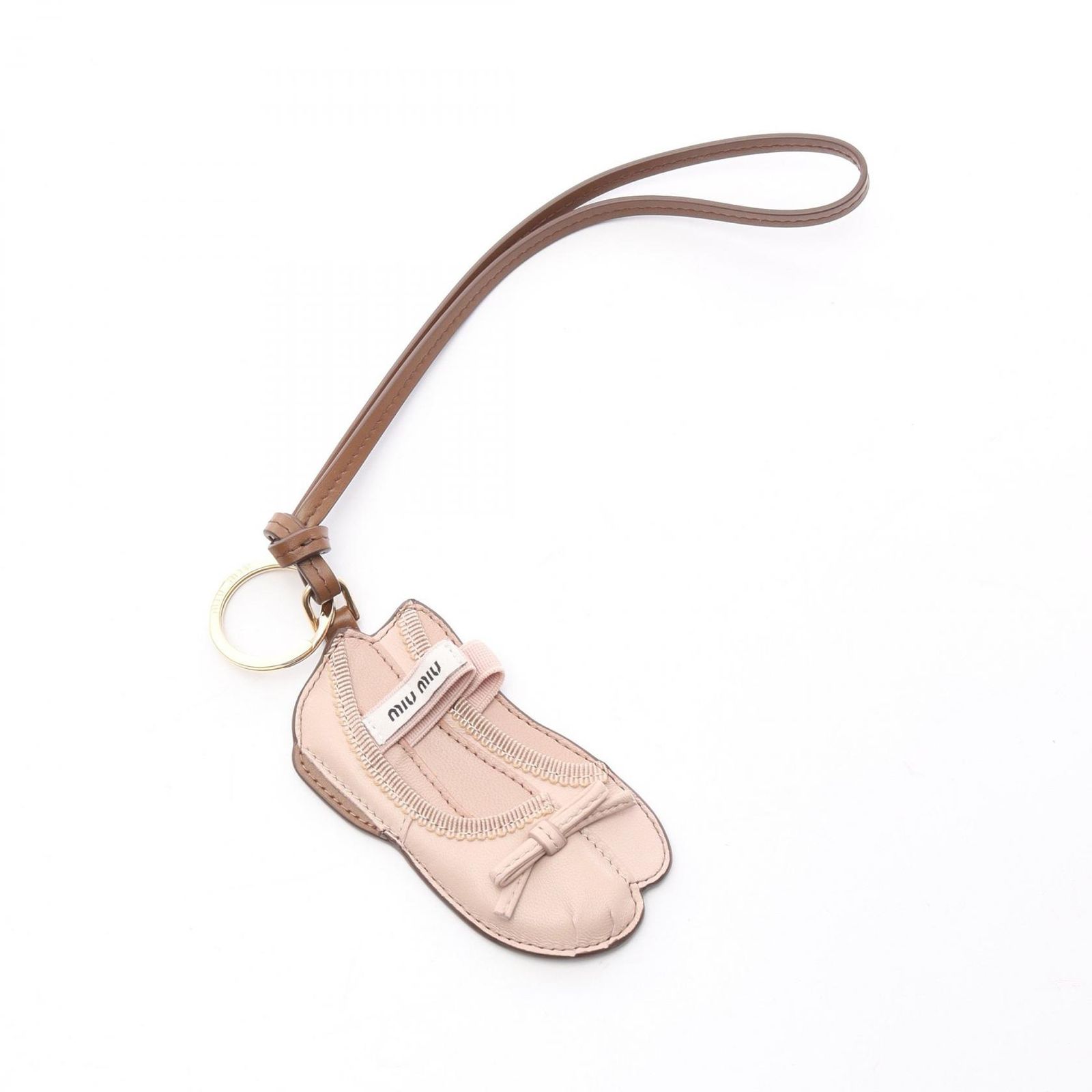 ミュウ ミュウ Miu Miu チャーム MIU BULLET 5TL5332CUMF0NZ2 ピンク系 レザー キーホルダー レディース