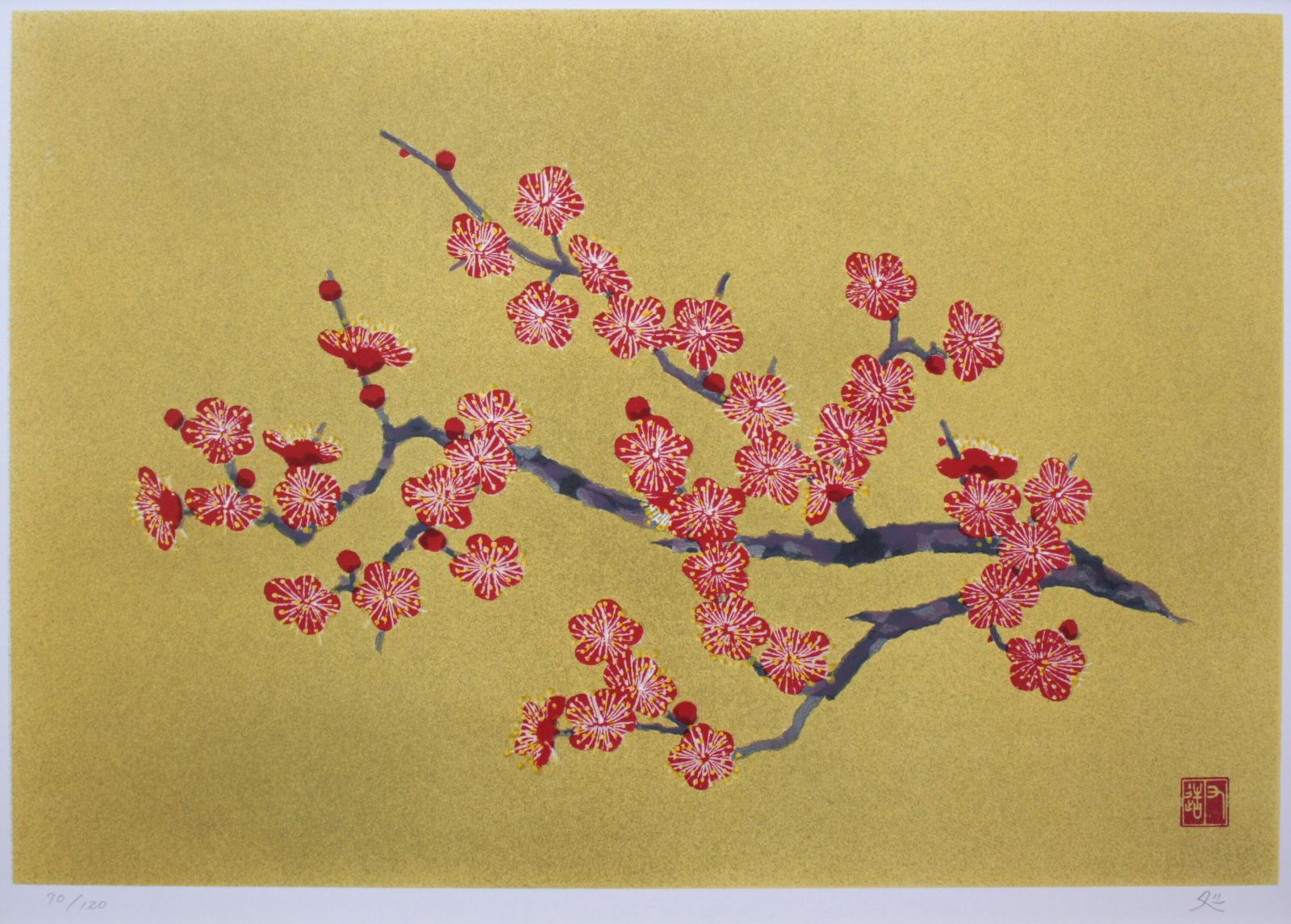 加山又造『紅梅』リトグラフ【真作保証】 絵画 加山又造『紅梅』リトグラフ【真作保証】 絵画 - メルカリ
