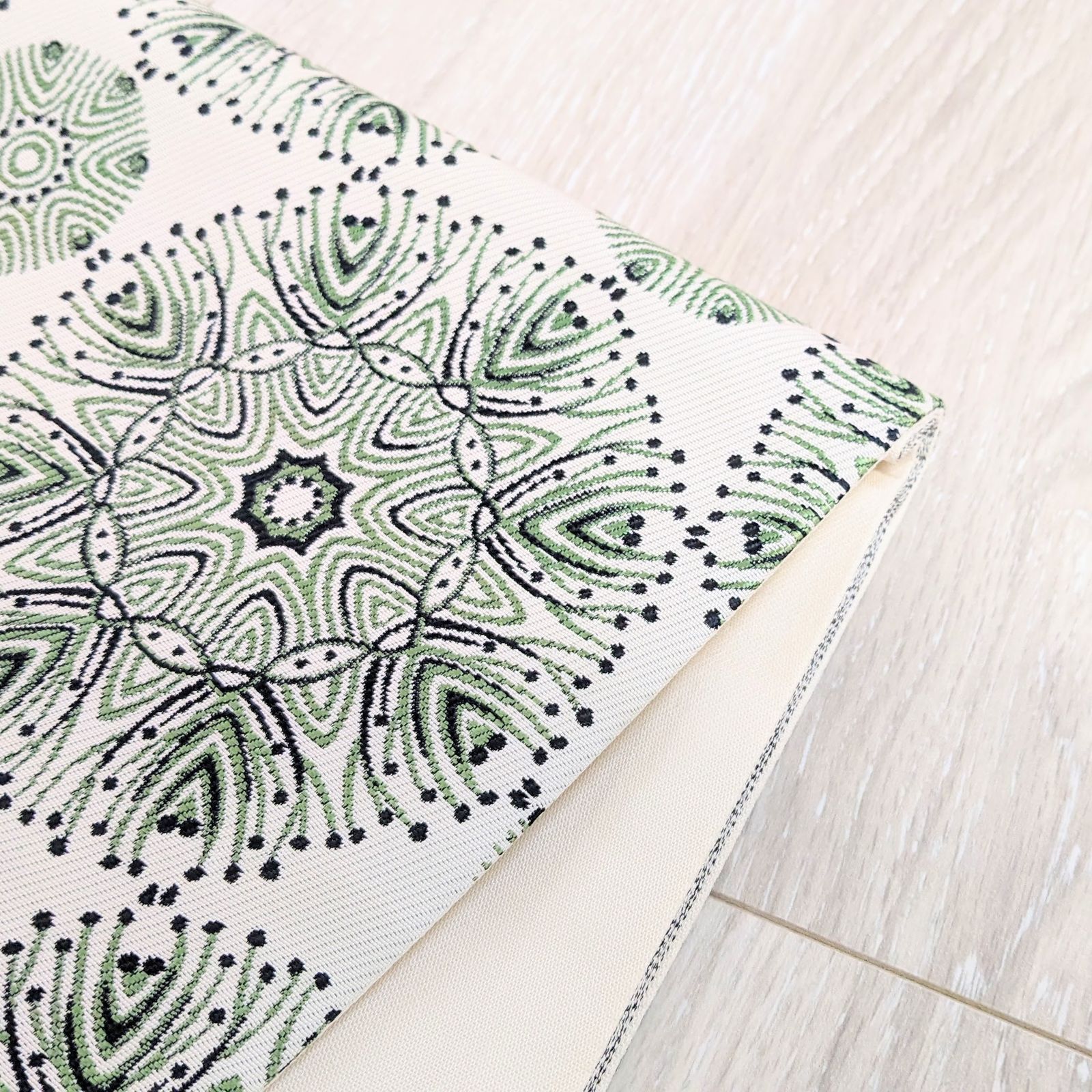 新品・仕立て上がり】正絹 袋帯 カジュアル モダン グレー グリーン  