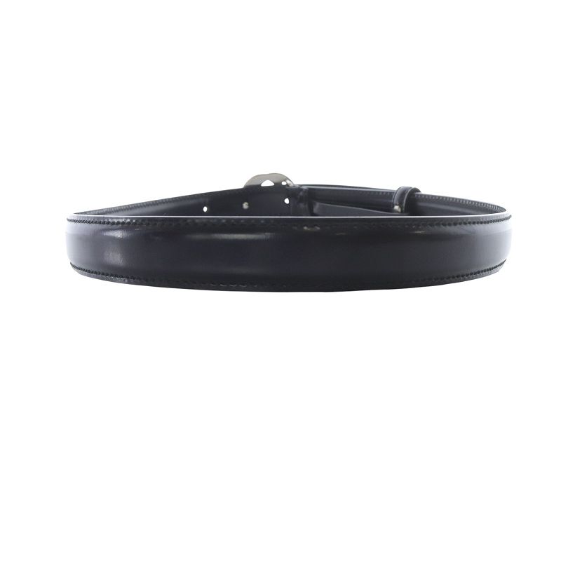 【らいと】GUCCI ブラックレザーベルト 65-26 グッチ GG インターロッキング レザー ベルト 黒 65・26 036