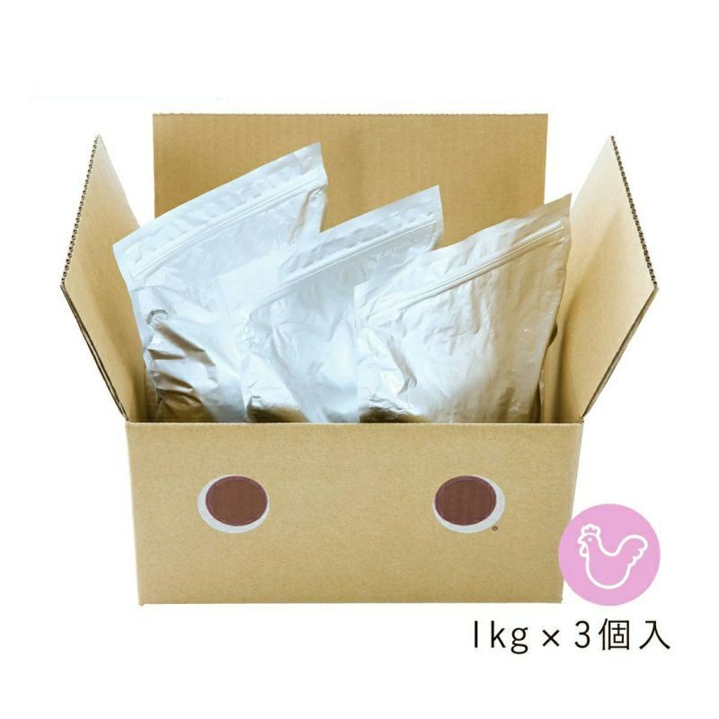 Amazonから発送 ドットわん 鶏ごはん 用パック 3kg