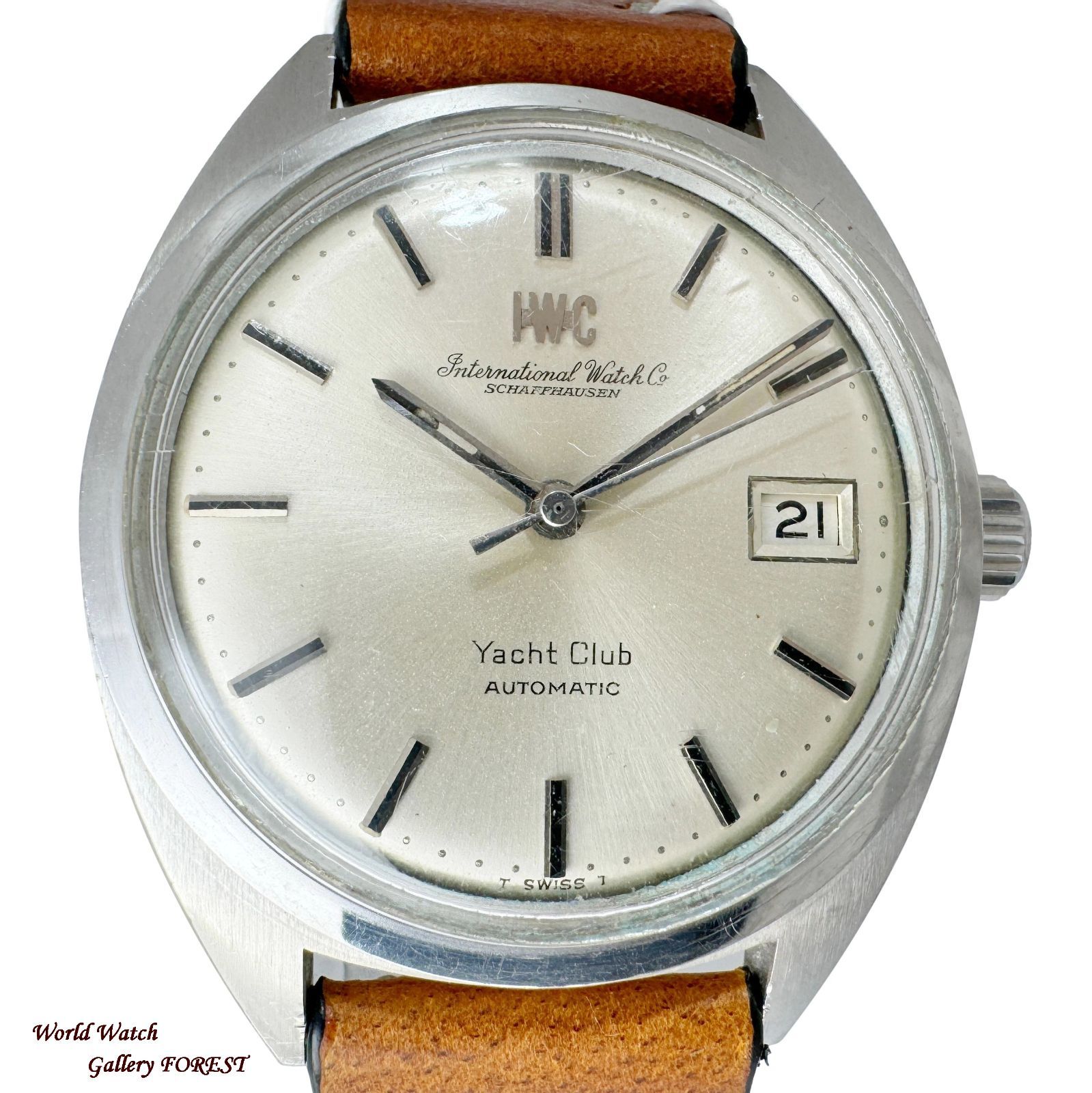 IWCオールドインター尾錠16mmステンレススチール腕時計革ベル