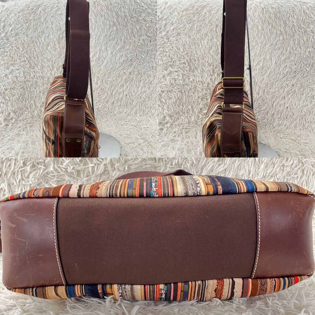 Paul Smith ポールスミス ショルダーバッグ コットン マルチストライプ 