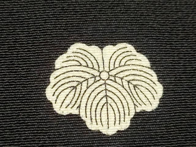 平和屋着物▽総刺繍 単衣 黒留袖 中国三大刺繍 汕頭刺繍
