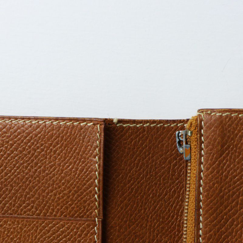 HERMES エルメス ジュラ 三つ折り 財布 ヴォーエプソン ブラウン　メンズ エルメス HERMES ジュラ 三つ折り財布 ウォレット コンパクト