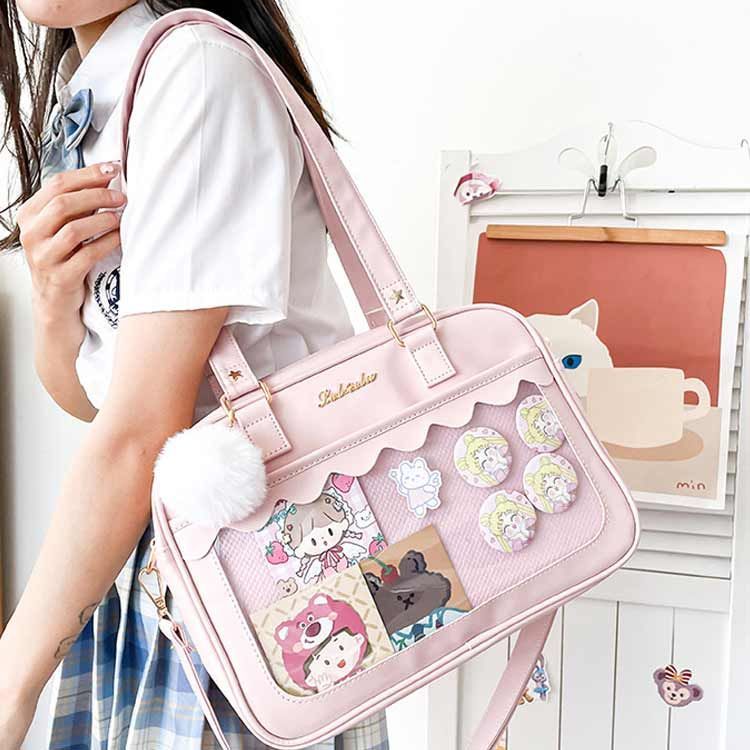 痛バッグ トートバッグ 2WAY ショルダーバッグ 痛バ クリア