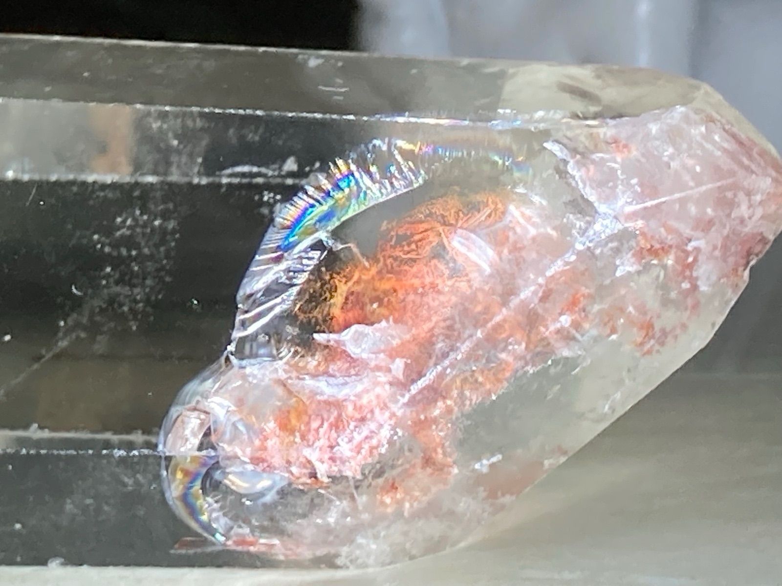 アンフィボール ガーデンクォーツ レインボー 水晶 ダブルポイント