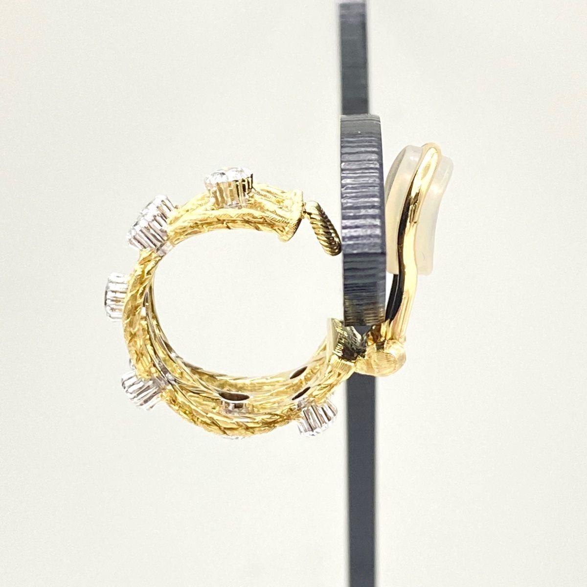 ブチェラッティ BUCCELLATI メレダイヤ デザインイヤリング YG  