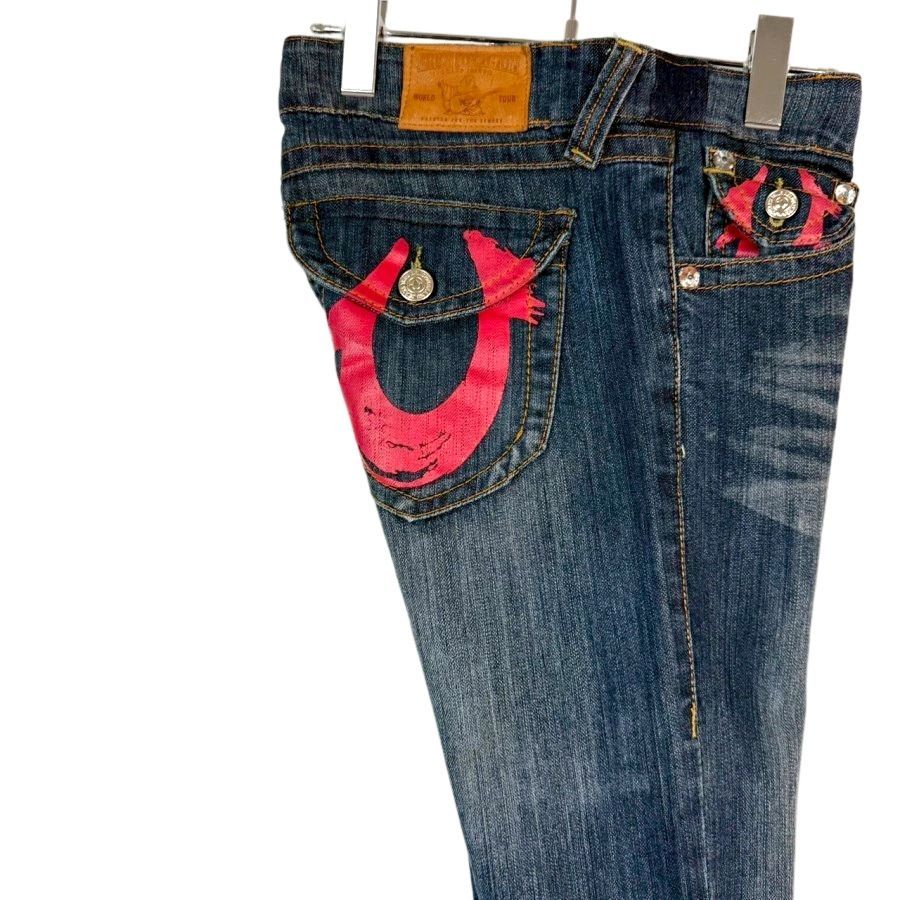 Truereligion フレア ローライズ スワロフスキーy2k 海外ガール USA製