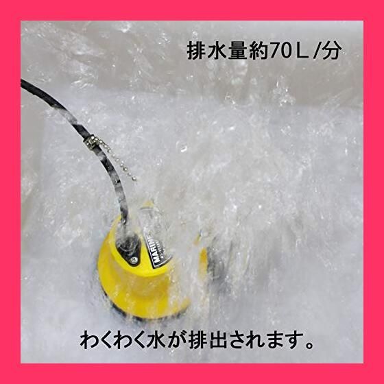 Sutekus 給水u0026排水ポンプ 海水対応 直流12V 75W 軽量 静音 高圧 排水量4.5 /時間 ワニクリップ付き 検品済