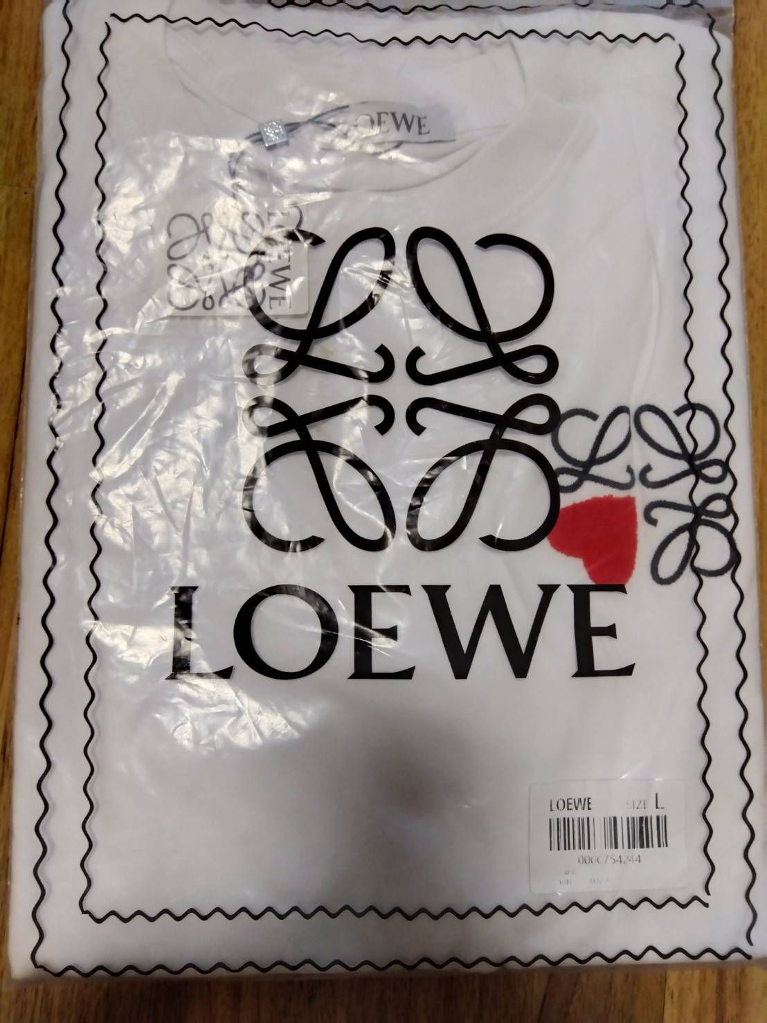 LOEWE ロエベ Tシャツ 刺繍半袖  ホワイト  Lサイズ