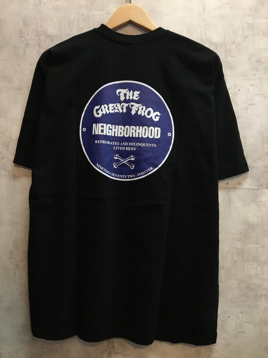 NEIGHBORHOOD NH × GREAT FROG.TEE SS BLACK ネイバーフッド グレート ...