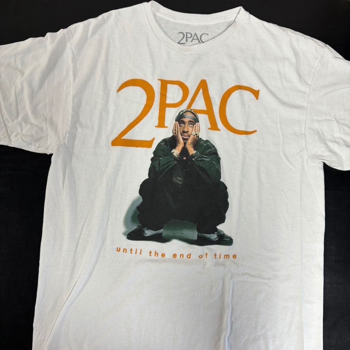 古着】2pac(ツーパック)半袖Tシャツ XL 白 ラッパー HIPHOP