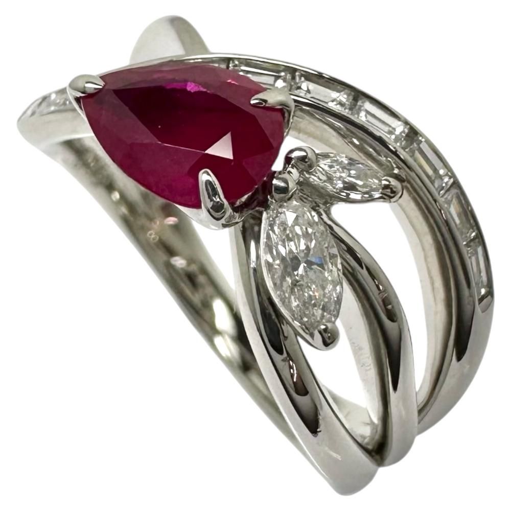 12.5号 ルビー 0.89ct ダイヤモンド 計0.43ct リング・指輪 12.5号 ルビー 0.89ct ダイヤモンド 計0.43ct リング・指輪