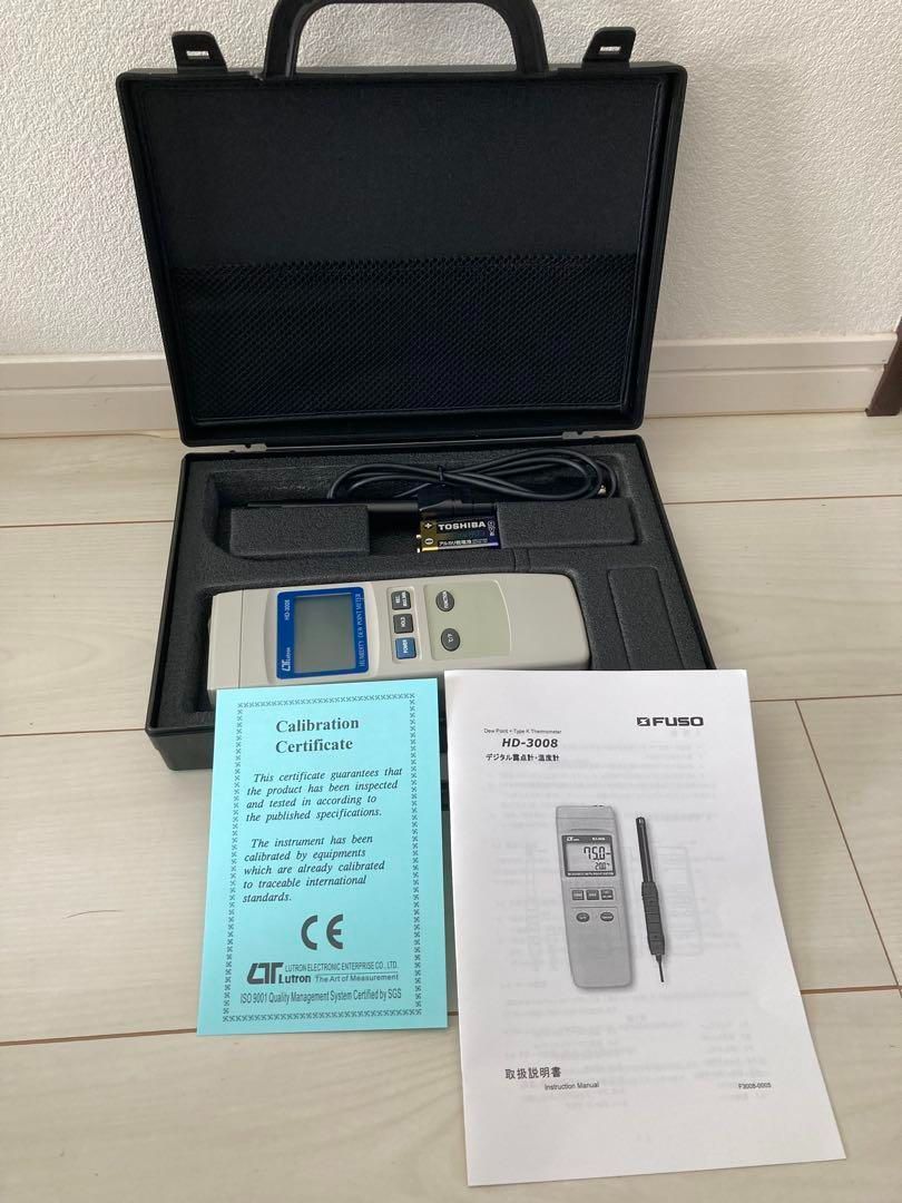 中古】FUSOデジタル温湿度・露点計HD-3008 - メルカリ