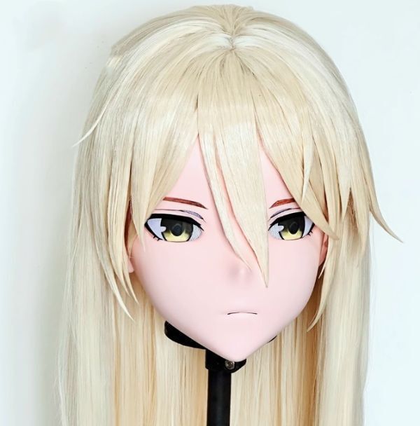 全頭マスク カツラ付き ロック付き NO.5 フルマスク ドール