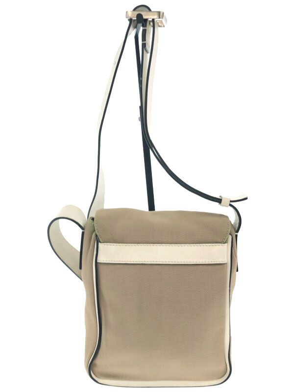 BALLY バリー レザーコンビキャンバスショルダーバッグ ベージュ 