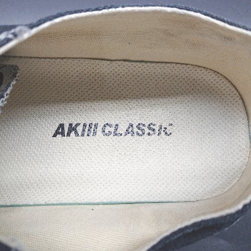 ◇ AKIII CLASSIC 厚底 ローカット レースアップ スニーカー サイズ23 ブラック レディース E  【1308160035337】