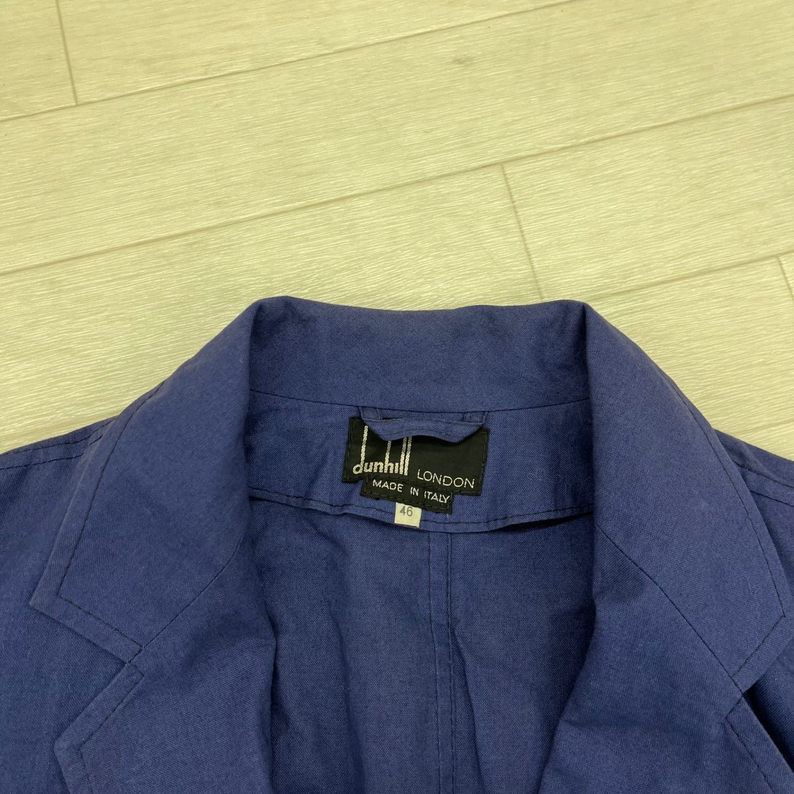 157◎ dunhill テーラード ジャケット ネイビー メンズ46 - メルカリ