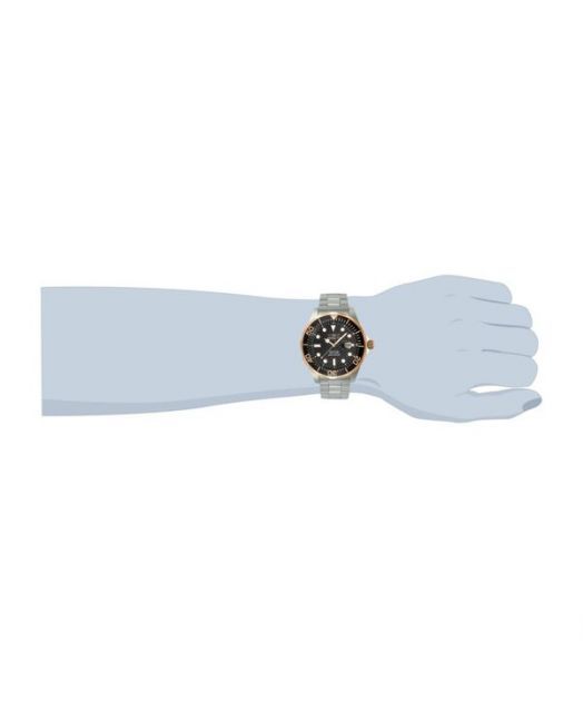 送料無料 インビクタ メンズ 腕時計 アクセサリー Men s 12567 Pro Diver Quartz 3 Hand Black Dial Watch Silver