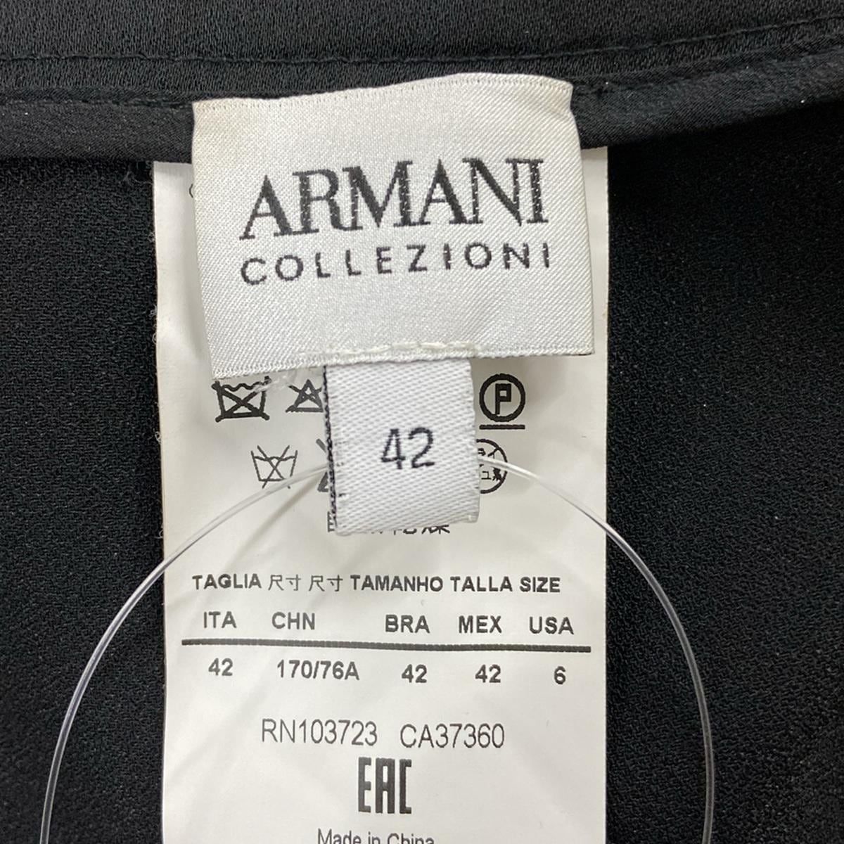 ARMANICOLLEZIONI アルマーニコレッツォーニ パンツ サイズ42 M レディース - 黒 フルレングス DECORATOM_COM_BR