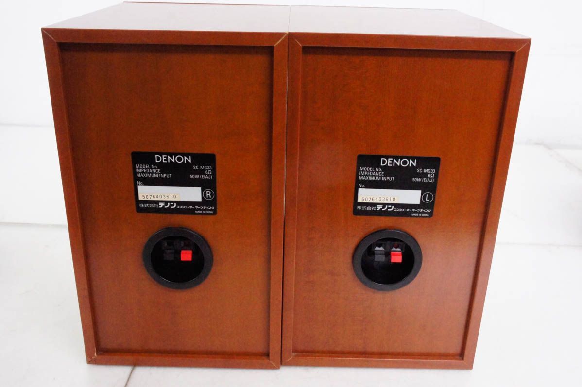 DENON CD MD一体型コンポ D-MG33 木目 SC-C11SG セット