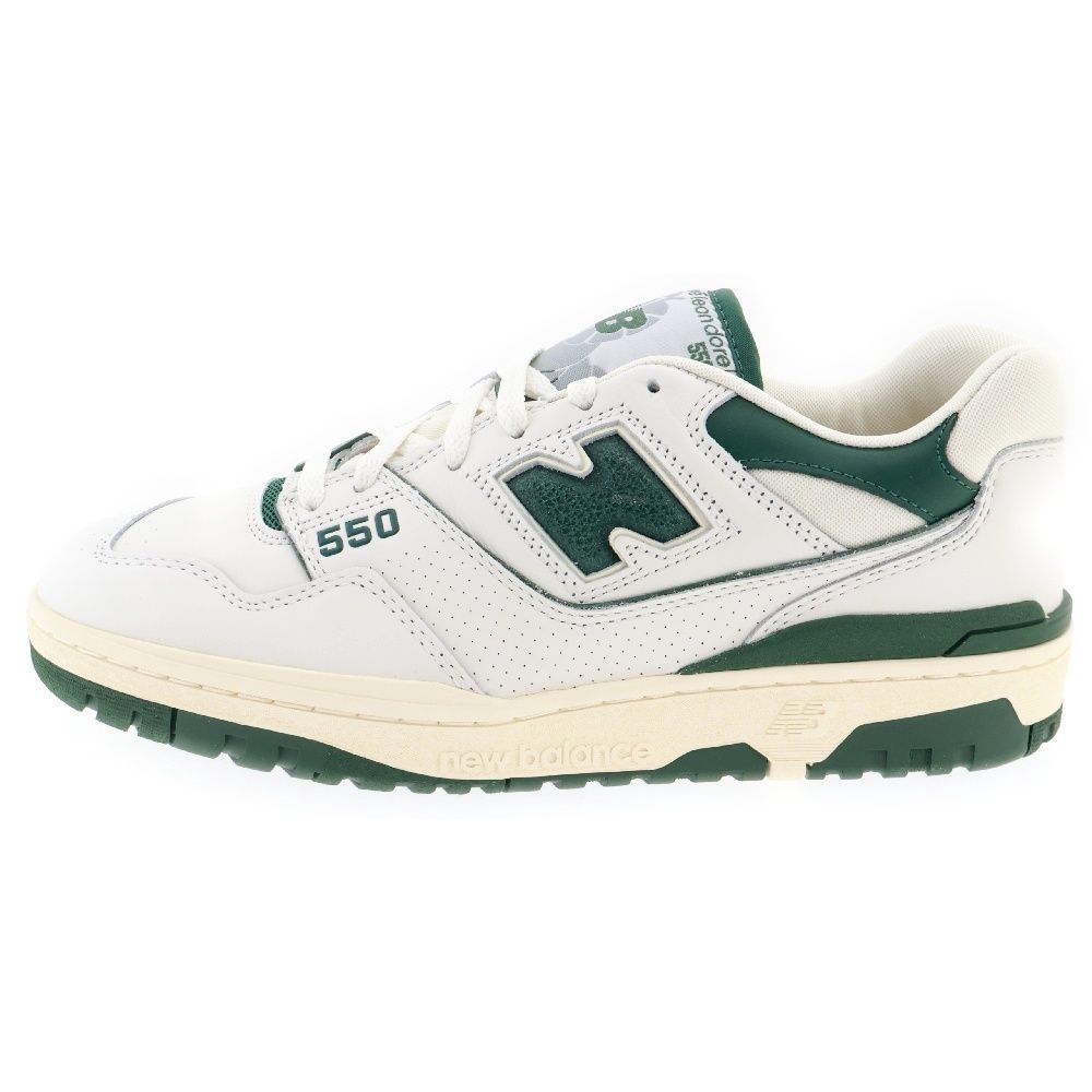 New Balance (ニューバランス) 550 × AIME LEON DORE エメレオンドレ レザー ローカットスニーカー ホワイト/グリーン US10/28cm BB550ALD