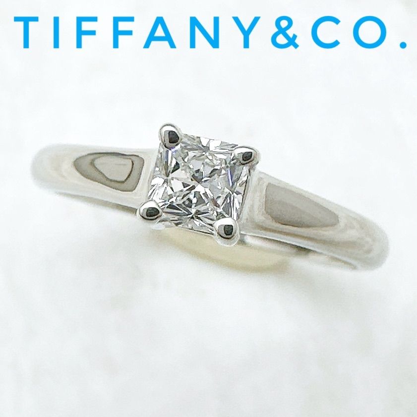 ?Tiffany＆Co. ルシダ ダイヤモンド プラチナ リング 約9.5号 U