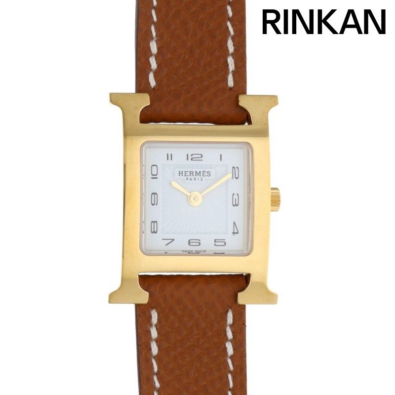 エルメス HH1.201 Hウォッチ D刻印 クォーツ腕時計 メンズ
