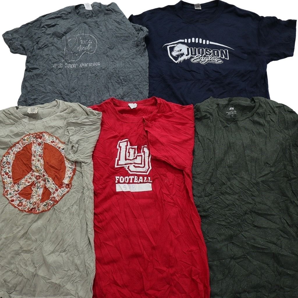 お歳暮 人気 オシャレ 古着卸 まとめ売り カラーmix プリント 半袖Tシャツ 20枚セット 半袖Tシャツ